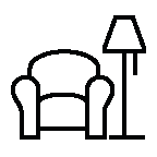 Led woonkamerverlichting icon