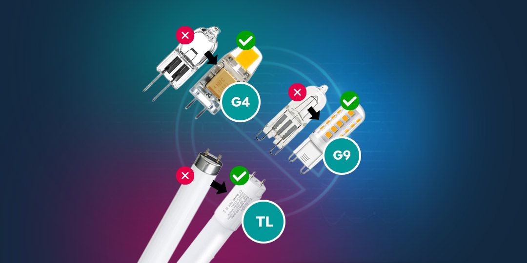 Verbod op G4 & G9 halogeen en conventionele TL lampen