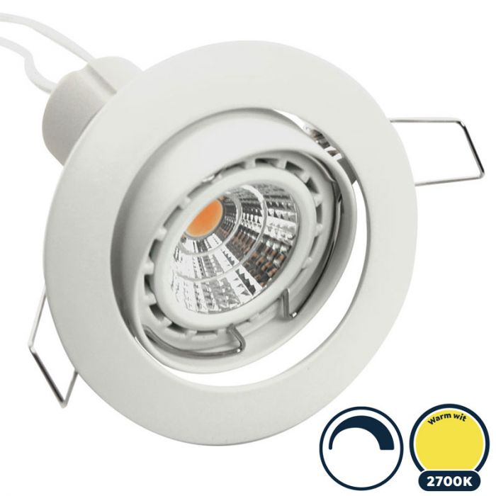 led inbouwspot wit GU10 2700K/warm wit 5W - Pro