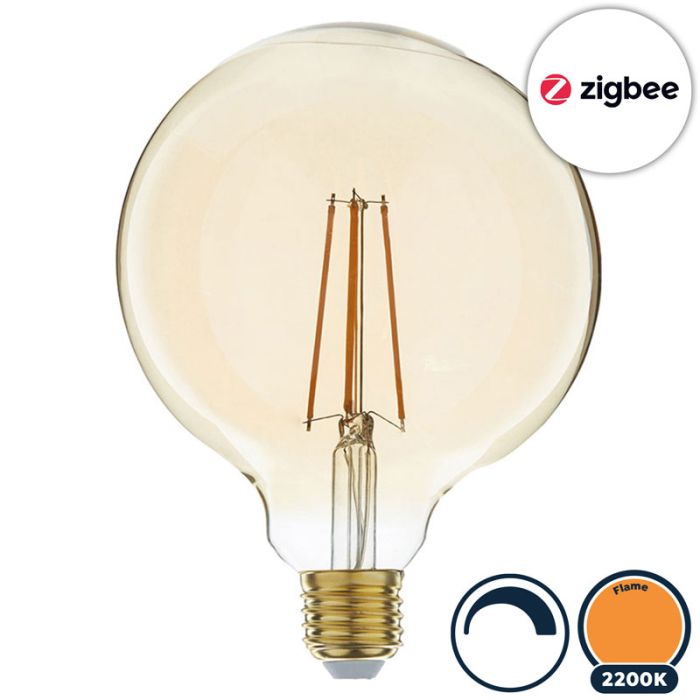 goedkeuren Verdorde veer Zigbee led lamp E27 globe 2200K/flame (G125)