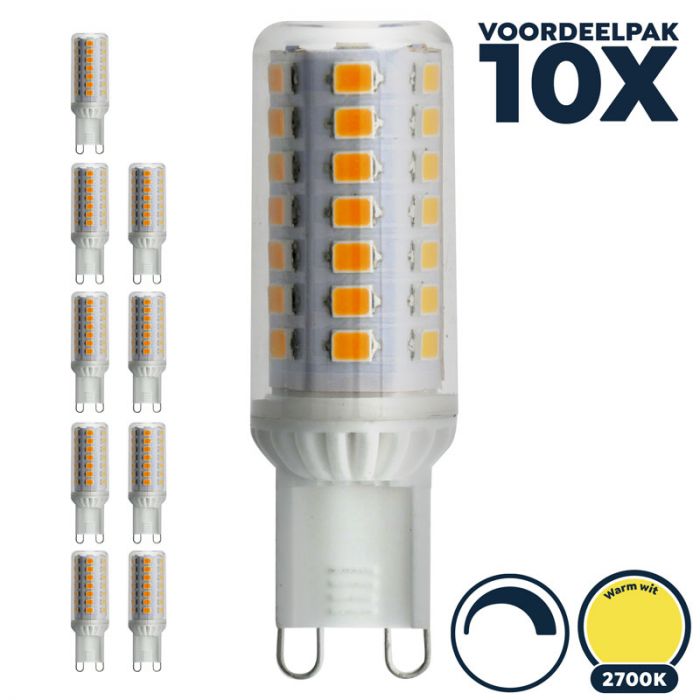 Ja Oceaan Regelmatig G9 led lamp dimbaar 2700K 4W Pro Voordeelpak 10x