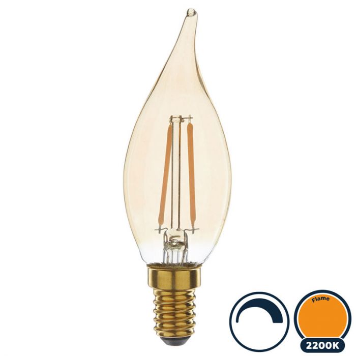 Led filament E14 kaarslamp tip (B35)