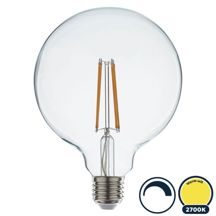 lila heilig verrassing Led filament E27 globe warm wit 6W dimbaar (G125)