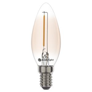 Voordeelpak 10x Led filament E14 kaarslamp flame 1W