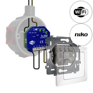 Niko Tastdimmer WiFi 200W | ECO-DIM.10 + Niko pulsdrukker