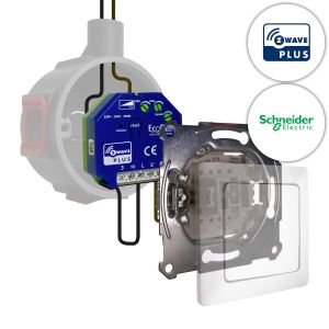 Schneider Merten Tastdimmer Z-Wave 250W | ECO-DIM.10 + Schneider Merten pulsdrukker