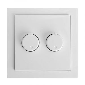 Duo dimmerknop voor Busch-Jaeger Future Linear incl. centraalplaat