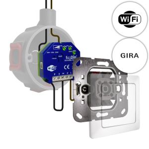 Gira Tastdimmer WiFi 200W | ECO-DIM.10 WiFi + Gira pulsdrukker