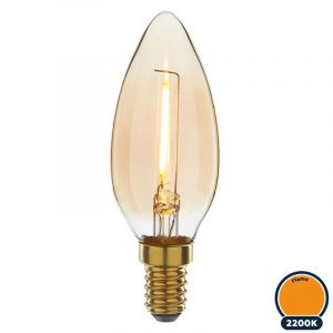 als je kunt kloof Plateau Led filament E14 kaarslamp met tip flame 2.5W dimbaar (B35)