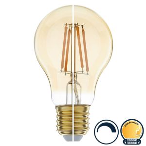 Led filament E27 bulb dim to warm 6W (A60)