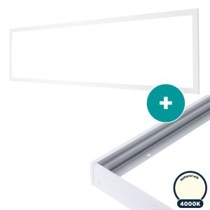 Led panelen 6 stuks opbouw 30 x 120 cm 4000 kelvin helder wit Plug & Play