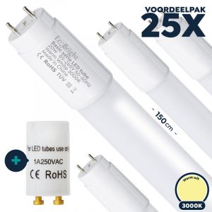 Voordeelpak 25x led TL 150cm 830 warm wit Basic