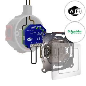 Schneider Merten Tastdimmer WiFi 200W | ECO-DIM.10 + Schneider Merten pulsdrukker