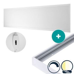 Voordeelpak 6x Led paneel 30x120 opbouw 3 kleuren 3000K/4000K/6000K Pro (dimbaar)