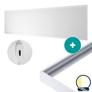 Voordeelpak 6x Led paneel 30x120 opbouw 3 kleuren 3000K/4000K/6000K Pro
