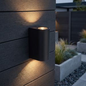 Led wandlamp Flux dimbaar 10 watt 700 lumen 2700 kelvin  | Mat zwart - Up- en Downlighter