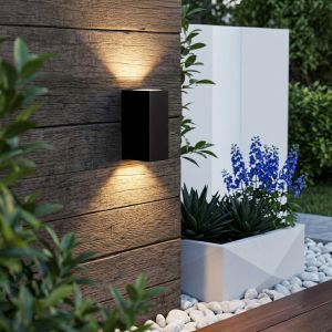 Led wandlamp Zeta dimbaar 10 watt 700 lumen 2700 kelvin  | Mat zwart - Up- en Downlighter