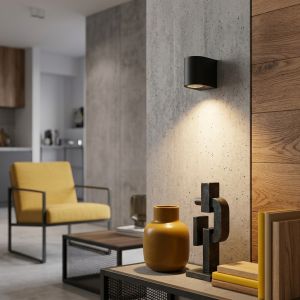 Led wandlamp Cone dimbaar 5 watt 350 lumen 2700 kelvin  | Mat zwart - Downlighter