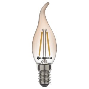 Led lamp E14 wel dimbaar 2.5 watt 2200 kelvin filament kaars met tip