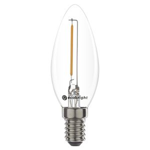 Led lamp E14 niet dimbaar 1 watt 2700 kelvin filament kaars