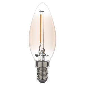 Led lamp E14 niet dimbaar 1 watt 2200 kelvin filament kaars
