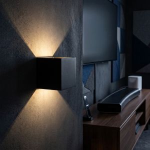 Led wandlamp Dual dimbaar 6 watt 540 lumen 2700 kelvin extra warm wit | Mat zwart