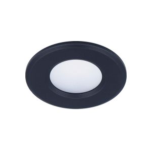Led inbouwspot dimbaar, mini, IP44, extra warm wit, zwart, 28mm
