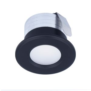 Led inbouwspot dimbaar, mini, IP44, extra warm wit, zwart, 28mm