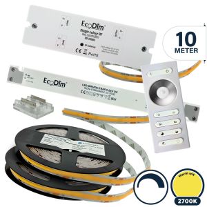 Led strip 10 meter warm wit, COB | Complete set