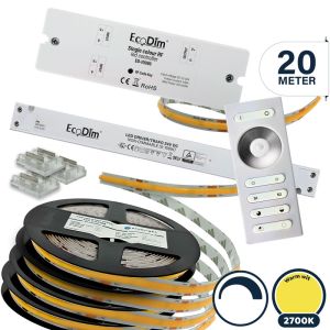 Led strip 20 meter warm wit, COB | Complete set