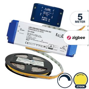Led strip 5 meter warm wit Zigbee, COB | Complete set