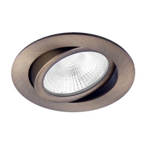 Led inbouwspot dimbaar 5 watt 550 lumen 2200 kelvin zeer warm licht | Brons