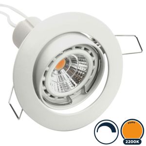 Led inbouwspot GU10 dimbaar wit 5 watt 650 lumen 2200 kelvin halogeen look