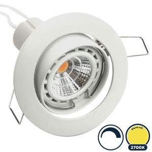 Led inbouwspot GU10 dimbaar wit 5 watt 650 lumen 2700 kelvin halogeen look