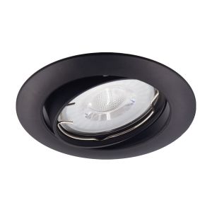 Led inbouwspot GU10 dimbaar 5 watt 350 lumen 2200 kelvin zeer warm licht | Mat zwart