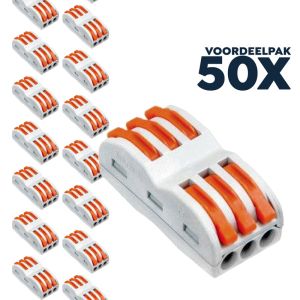 Kabelverbinder 3-voudig (2*3) (50 stuks)