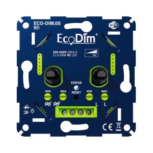 ECO-DIM.05 Led duo dimmer inbouw 2 x 0 - 100 watt WiFi