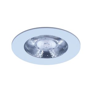 5x Led meubelspot dimbaar, ondiepe inbouw, IP54, extra warm wit, wit, incl. trafo