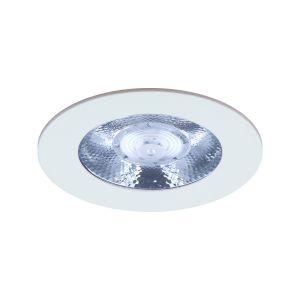 4x Led meubelspot dimbaar, ondiepe inbouw, IP54, extra warm wit, wit, incl. trafo