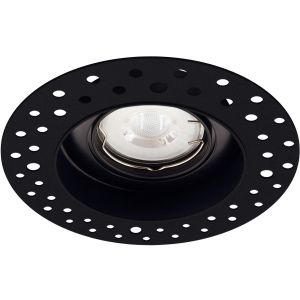 Led inbouw stuc spot trimless zwart | GU10 5 watt 350 lumen dim to warm