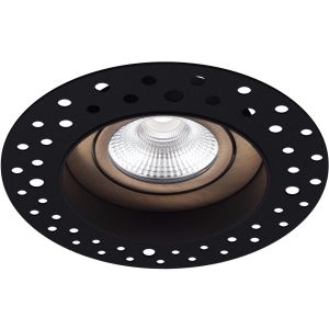 Led inbouw stuc spot trimless zwart/brons 5 watt 550 lumen 2200 kelvin