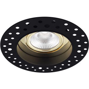 Led inbouw stuc spot trimless zwart/goud 5 watt 650 lumen 2700 kelvin