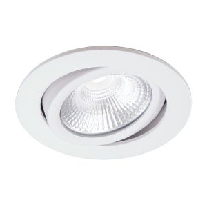 Led inbouwspot dimbaar 5 watt 550 lumen 2200 kelvin zeer warm licht | Mat wit