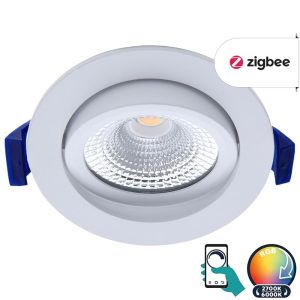 Zigbee led inbouwspot wit, RGBWW, kleine inbouwdiepte, IP54