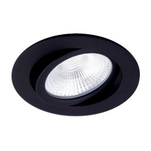 Led inbouwspot dimbaar 5 watt 550 lumen 2200 kelvin zeer warm licht | Mat zwart